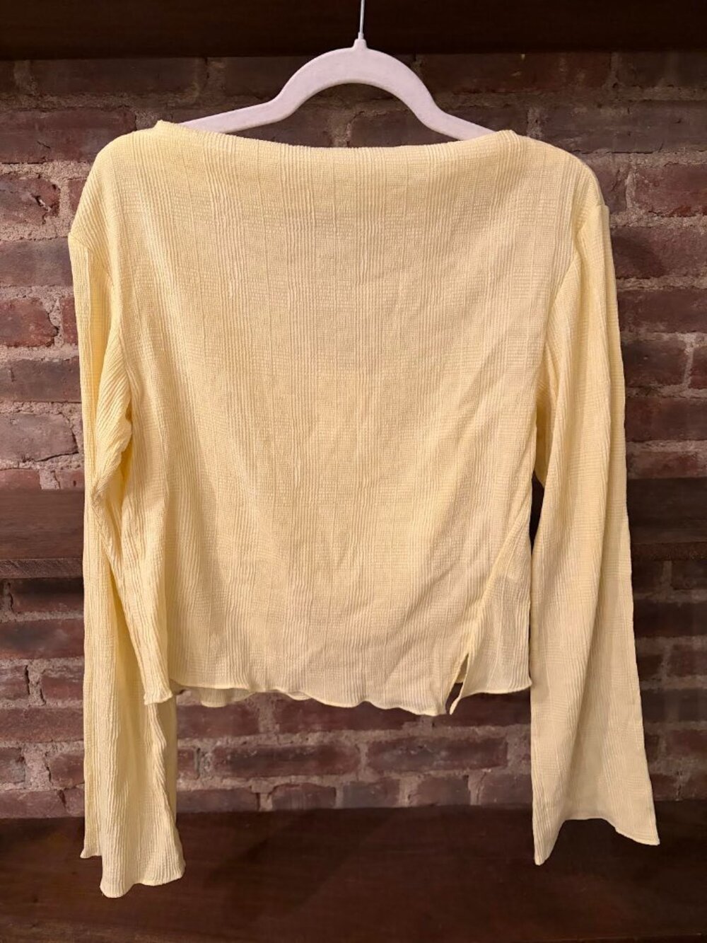 NWT & Other Stories Yellow Long Sleeve Summer Top Size 10